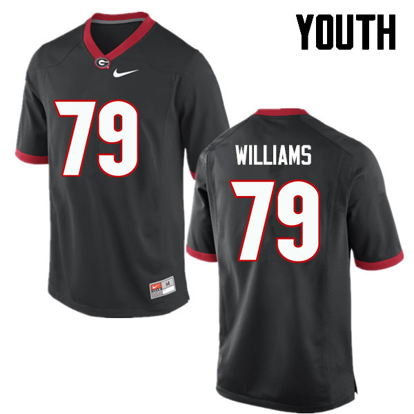 Youth Georgia Bulldogs #79 Allen Williams College Football Jerseys-Black